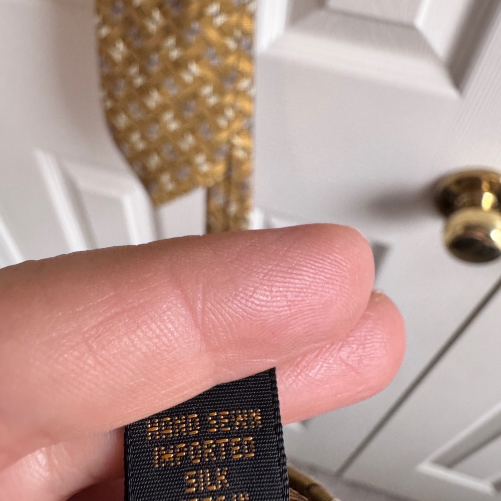 Robert Talbott Geometric Gold Tie - image 5